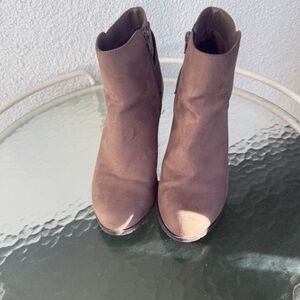 Boots Brown Suede Side-Zip Ankle Boots